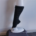 Elegant Charming Black Stretch Embroidery Lace Crew Socks